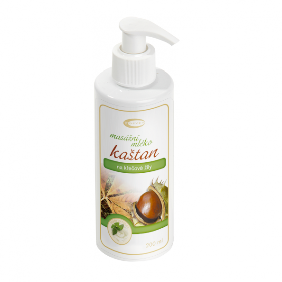 Kaštanové masážní mléko 200 ml - Topvet