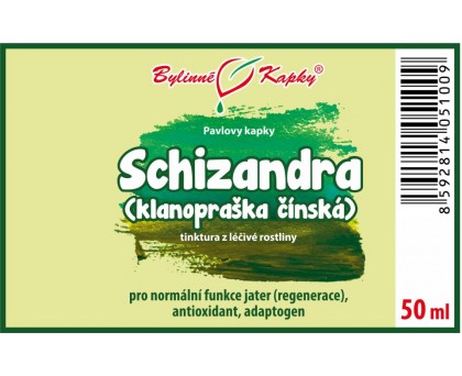 Schizandra (klanopraška) tinktura 50 ml - Bylinné Kapky 