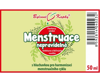 Menstruace nepravidelná tinktura 50 ml - Bylinné Kapky