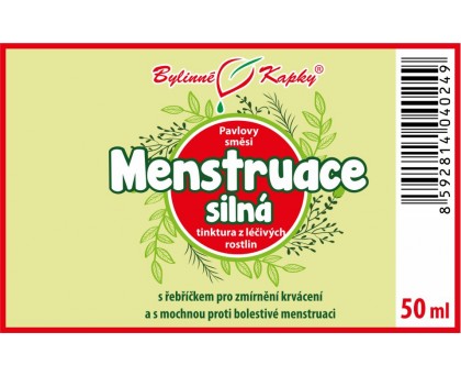 Menstruace silná tinktura 50 ml - Bylinné Kapky