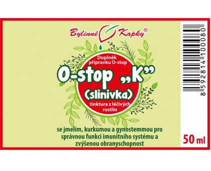 O-stop "K" - slinivka tinktura 50 ml - Bylinné Kapky