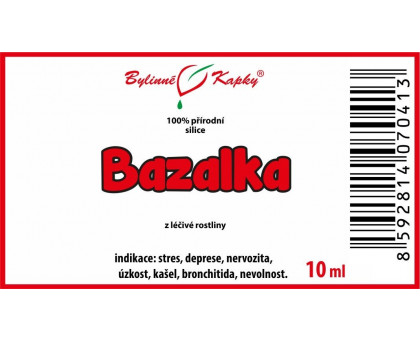 Bazalka pravá 100 % silice (směs éterických) olejů 10 ml - Bylinné Kapky