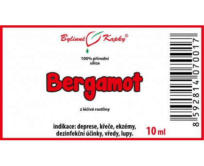 Bergamot 100 % přírodní silice (směs éterických) olejů 10 ml - Bylinné Kapky