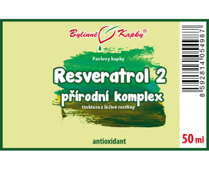 Resveratrol 2 tinktura 50 ml - Bylinné Kapky