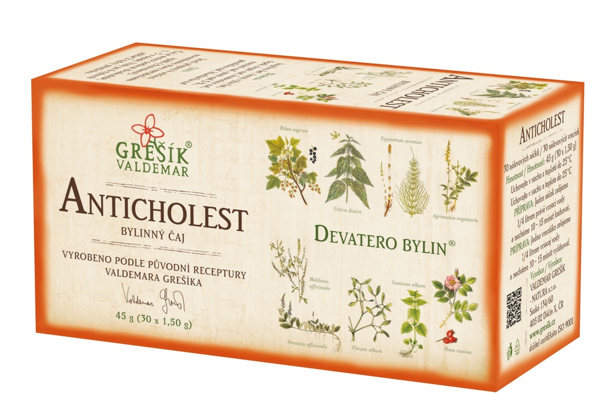 Anticholest Devatero bylin porcovaný 30x1,5 - Grešík