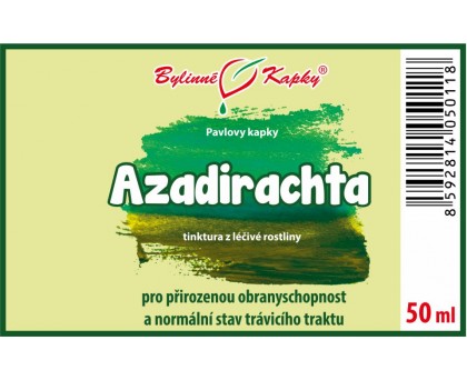 Azadirachta list (Nimba, Neem) tinktura 50 ml - Bylinné Kapky