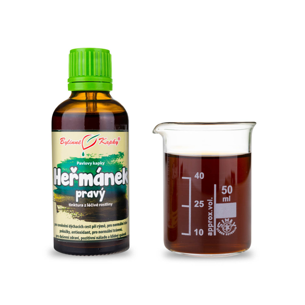 Heřmánek pravý květ tinktura 50 ml - Bylinné Kapky