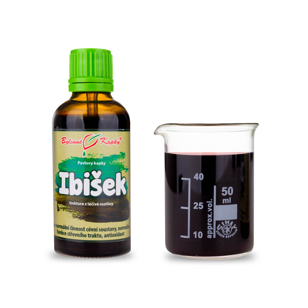 Ibišek tinktura 50 ml - Bylinné Kapky