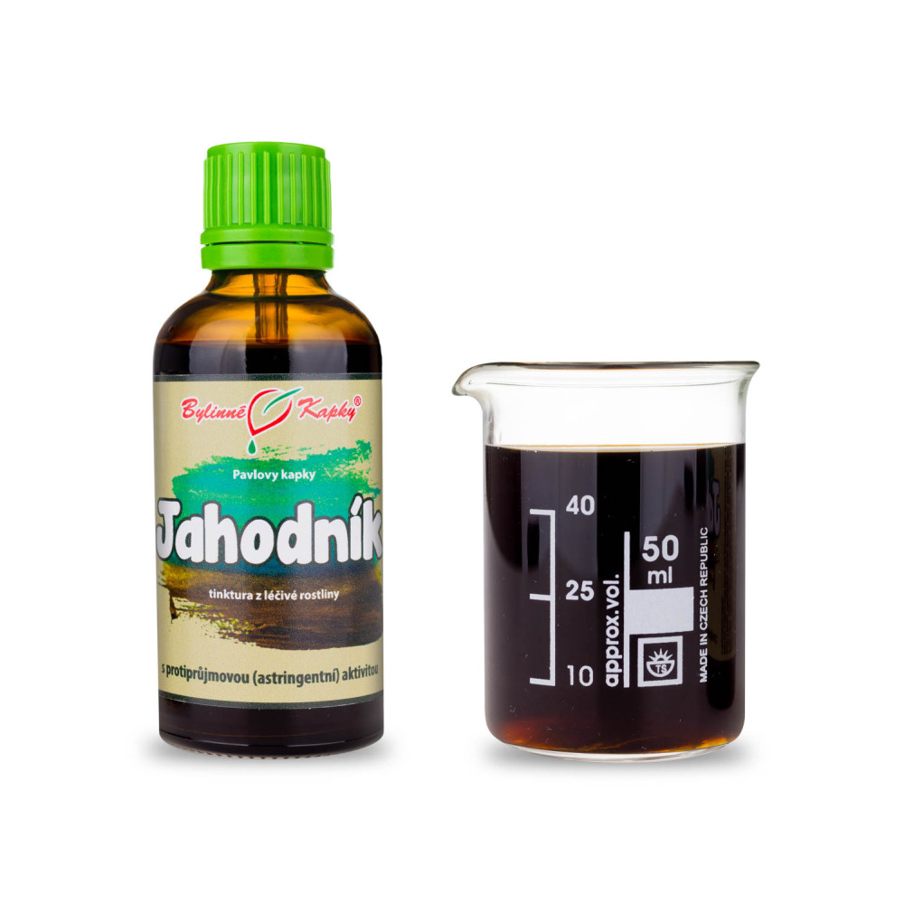 Jahodník tinktura 50 ml - Bylinné Kapky