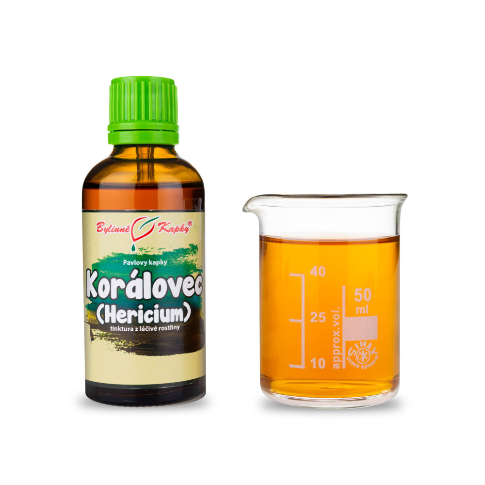 Korálovec (Hericium) tinktura 50 ml - Bylinné Kapky