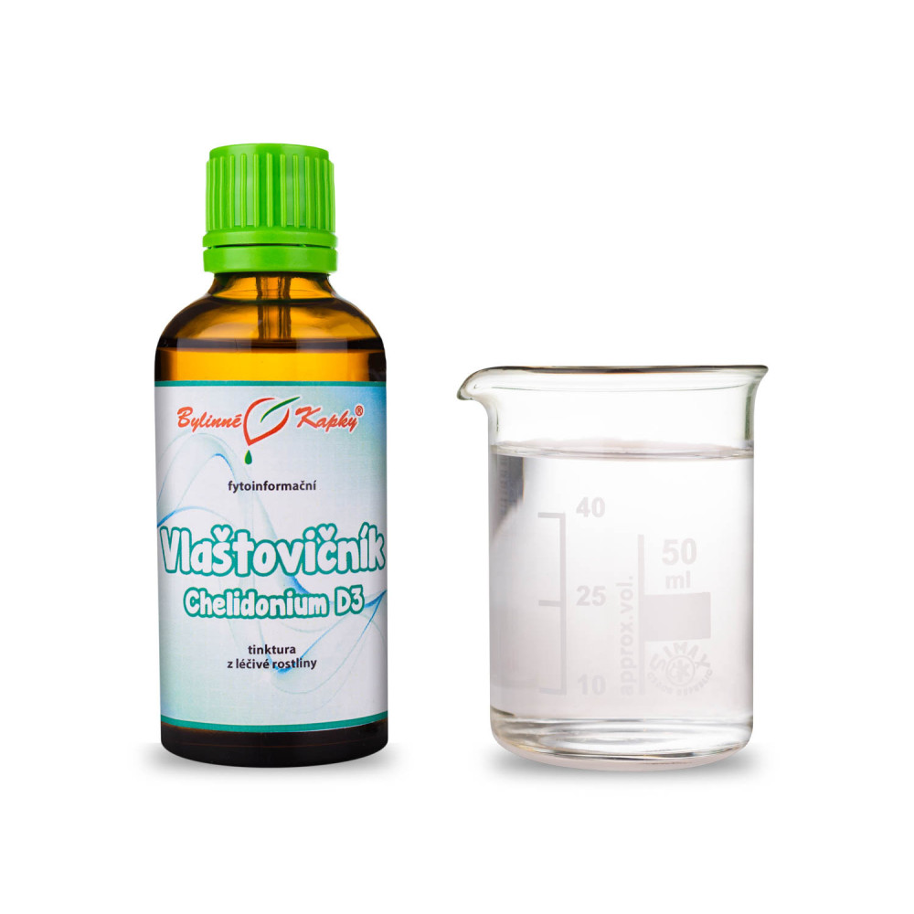 Vlaštovičník D3 (Chelidonium) tinktura 50 ml - Bylinné Kapky
