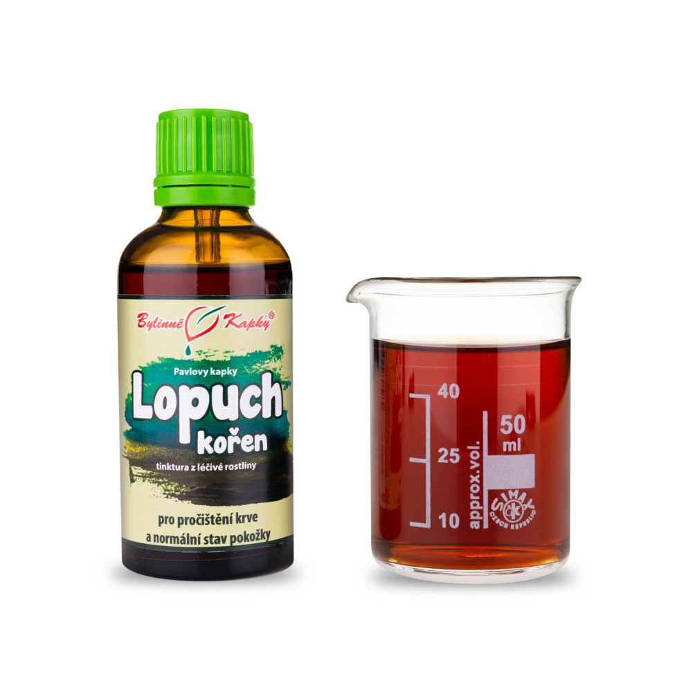 Lopuch kořen tinktura 50 ml - Bylinné Kapky