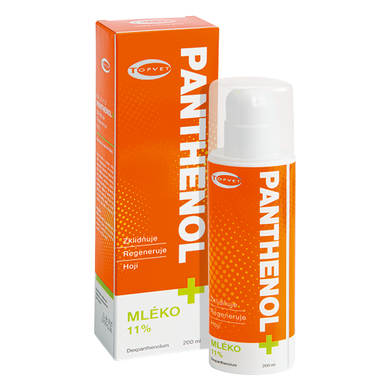 PANTHENOL+ MLÉKO 11% 200 ml - Topvet