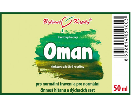 Oman tinktura 50 ml - Bylinné Kapky