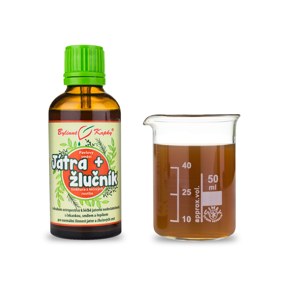 Játra a žlučník tinktura 50 ml - Bylinné Kapky