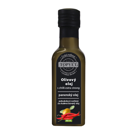 Olivovy olej s chilli - extra silný 100 ml - Topvet