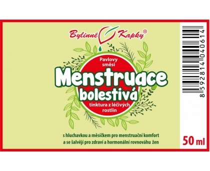 Menstruace B. (dolor - bolestivá) tinktura 50 ml - Bylinné Kapky