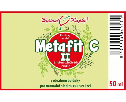 Metafit C II (cukrovka)  tinktura 50 ml - Bylinné Kapky