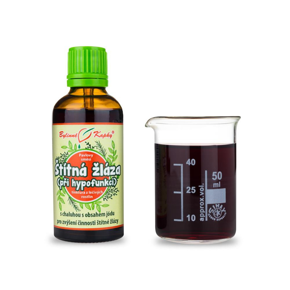 Štítná žláza hypofunkce tinktura 50 ml - Bylinné Kapky