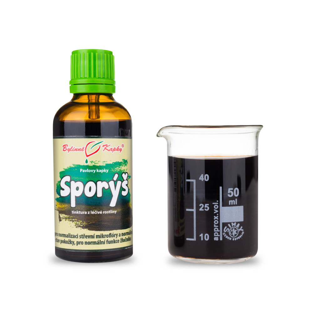 Sporýš tinktura 50 ml - Bylinné Kapky