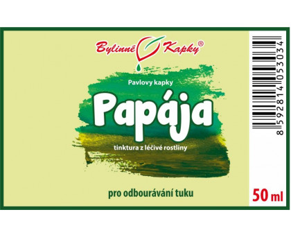 Papája (papaya) tinktura 50 ml - Bylinné Kapky