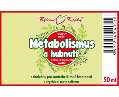 Metabolismus a hubnutí tinktura 50 ml - Bylinné Kapky