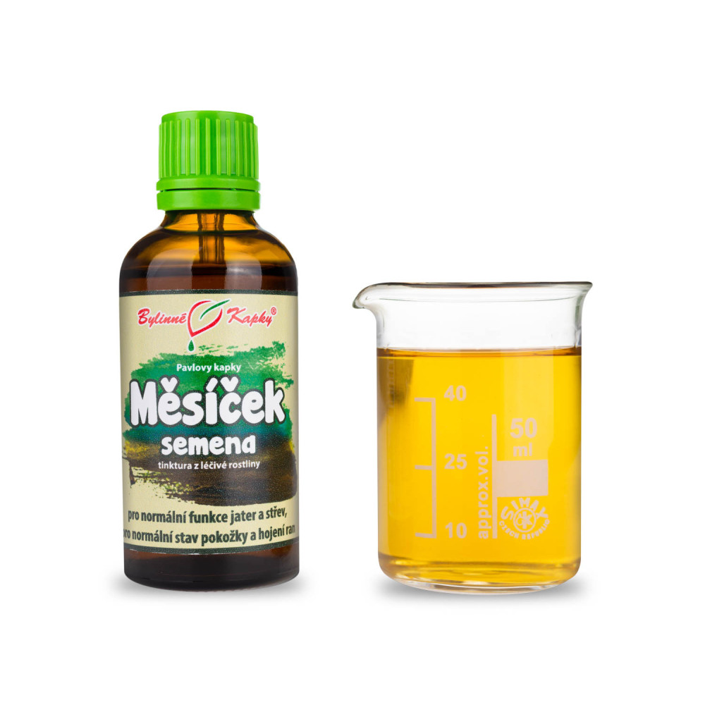 Měsíček semena tinktura 50 ml - Bylinné Kapky