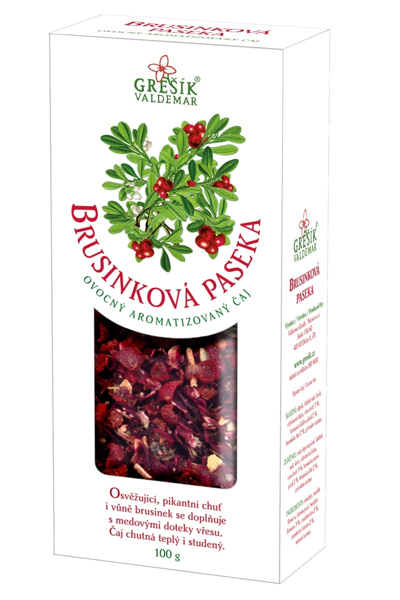 Brusinková paseka ovocný čaj sypaný 100g - Grešík