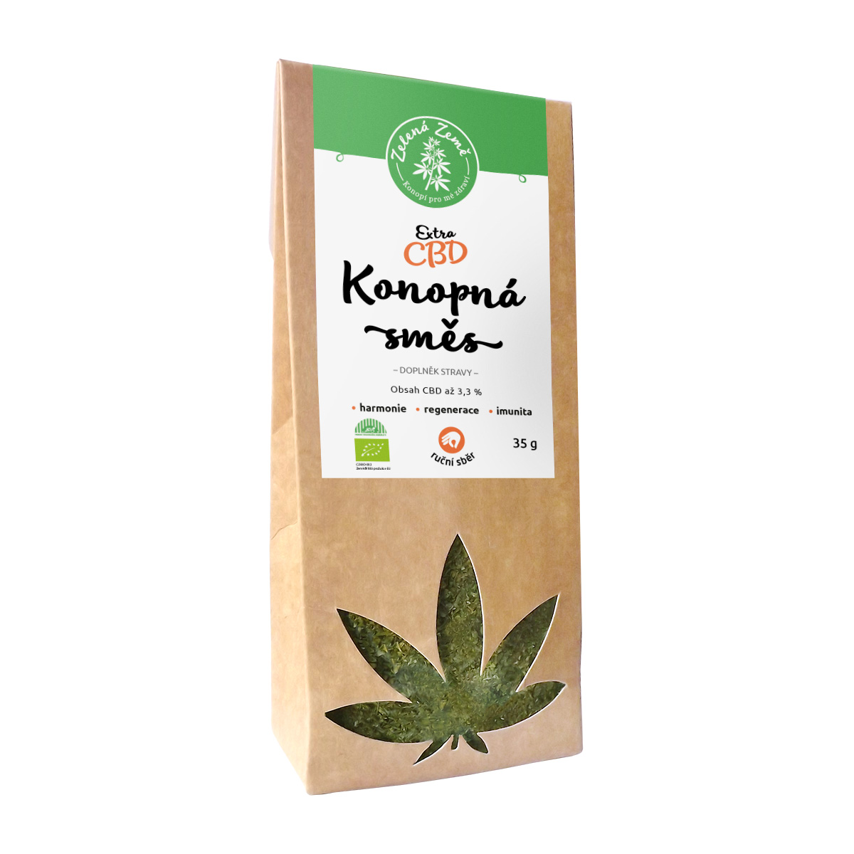 CBD Extra konopná směs 4 %, 35 g - Zelená Země