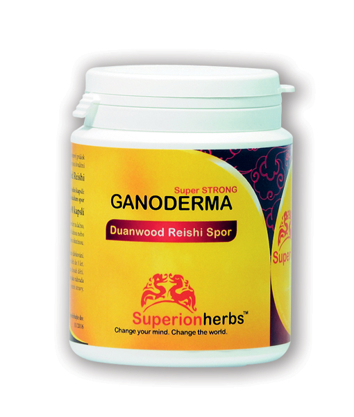 Ganoderma Duanwood Red Reishi 100% spórový prášek 90 kaps. - Superionherbs