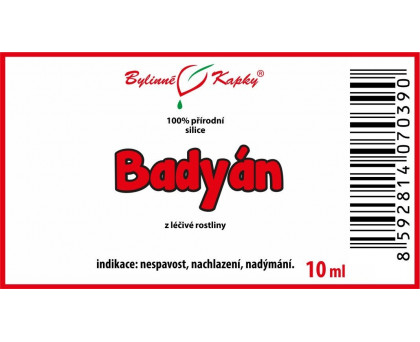 Badyán 100 % přírodní silice (směs éterických) olejů 10 ml - Bylinné Kapky