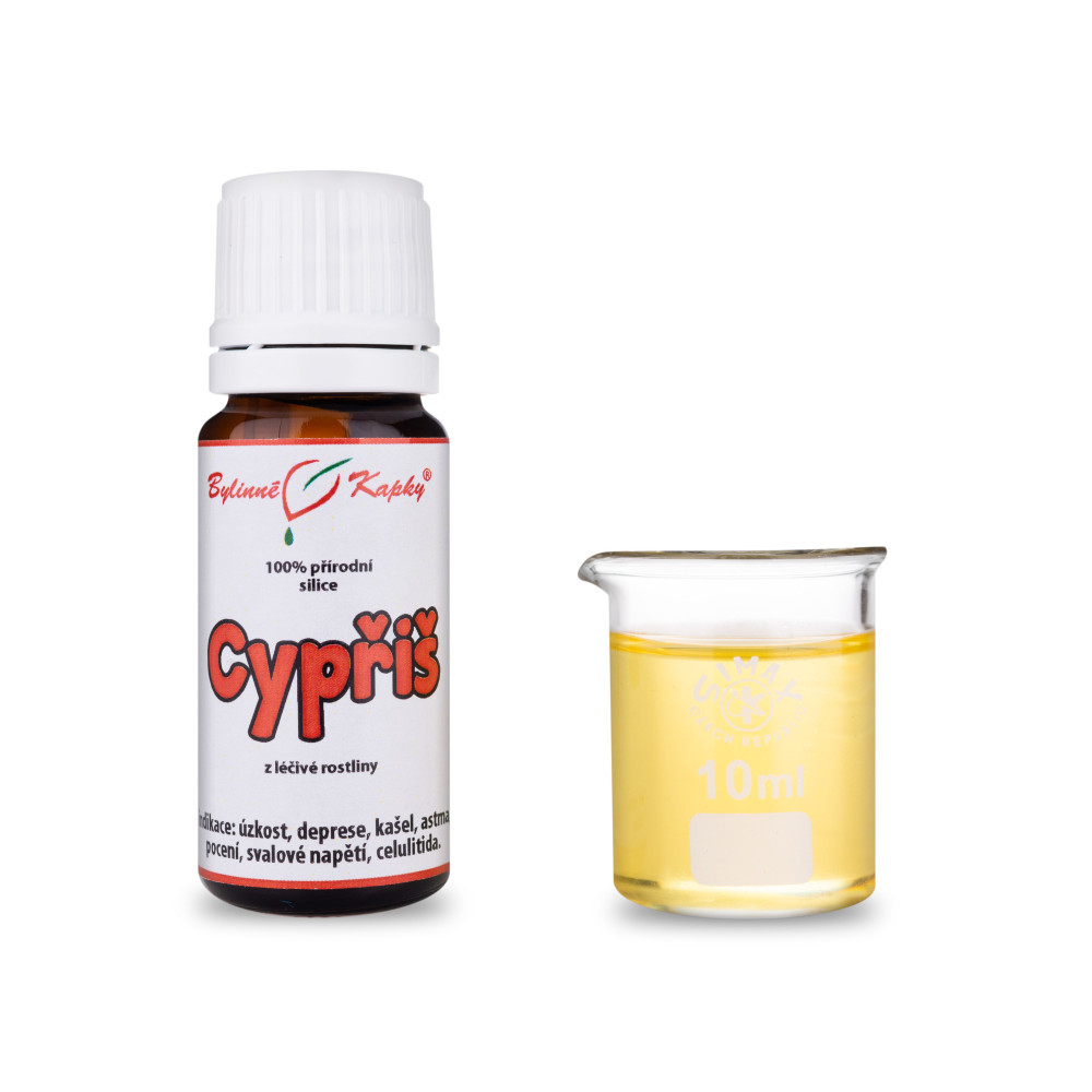 Cypřiš 100 % přírodní silice (směs éterických) olejů 10 ml - Bylinné Kapky