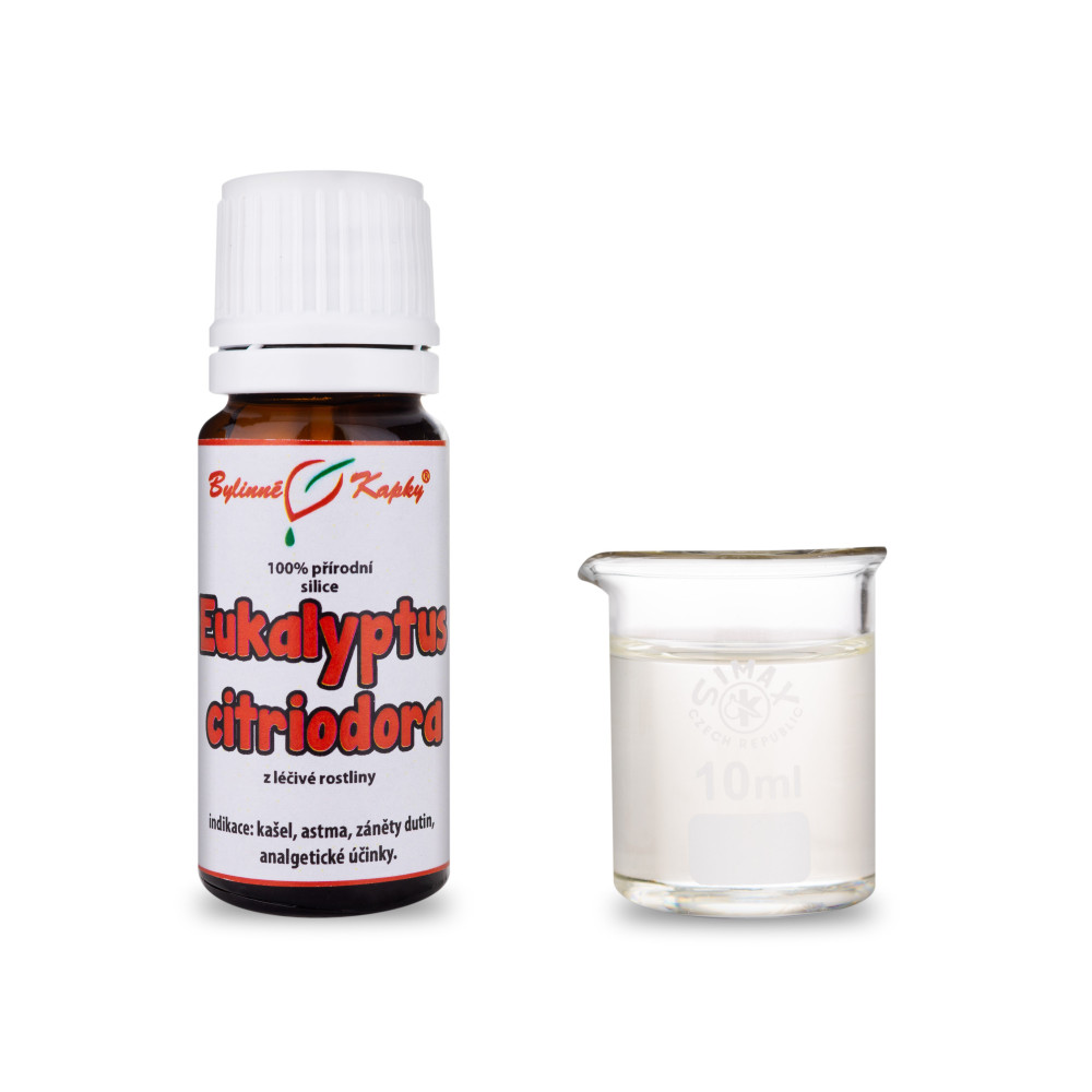 Eukalyptus citriodora 100 % silice (směs éterických) olejů 10 ml - Bylinné Kapky