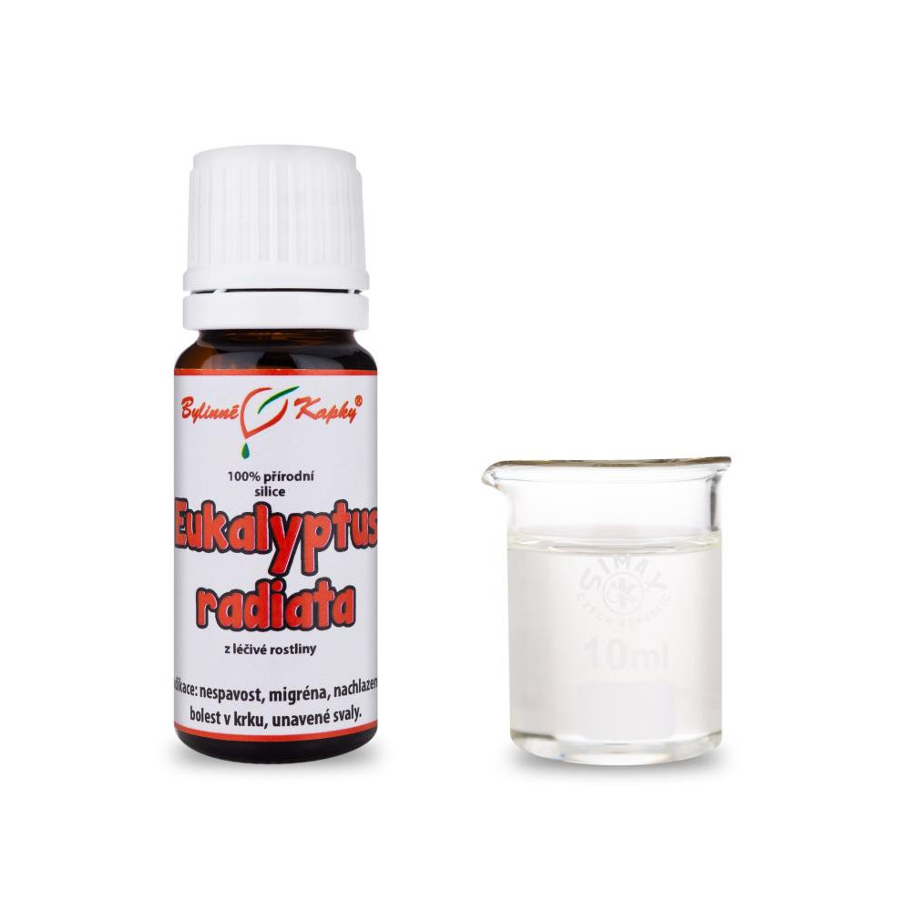 Eukalyptus radiata 100 % přsilice (směs éterických) olejů 10 ml - Bylinné Kapky