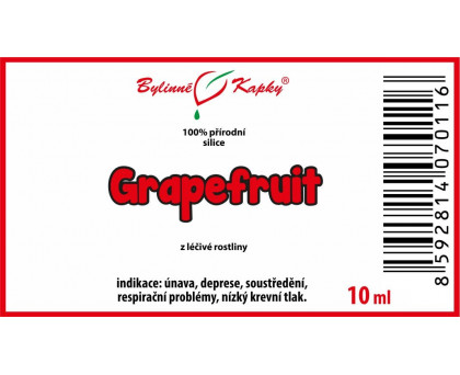 Grapefruit 100 % přírodní silice (směs éterických) olejů 10 ml - Bylinné Kapky