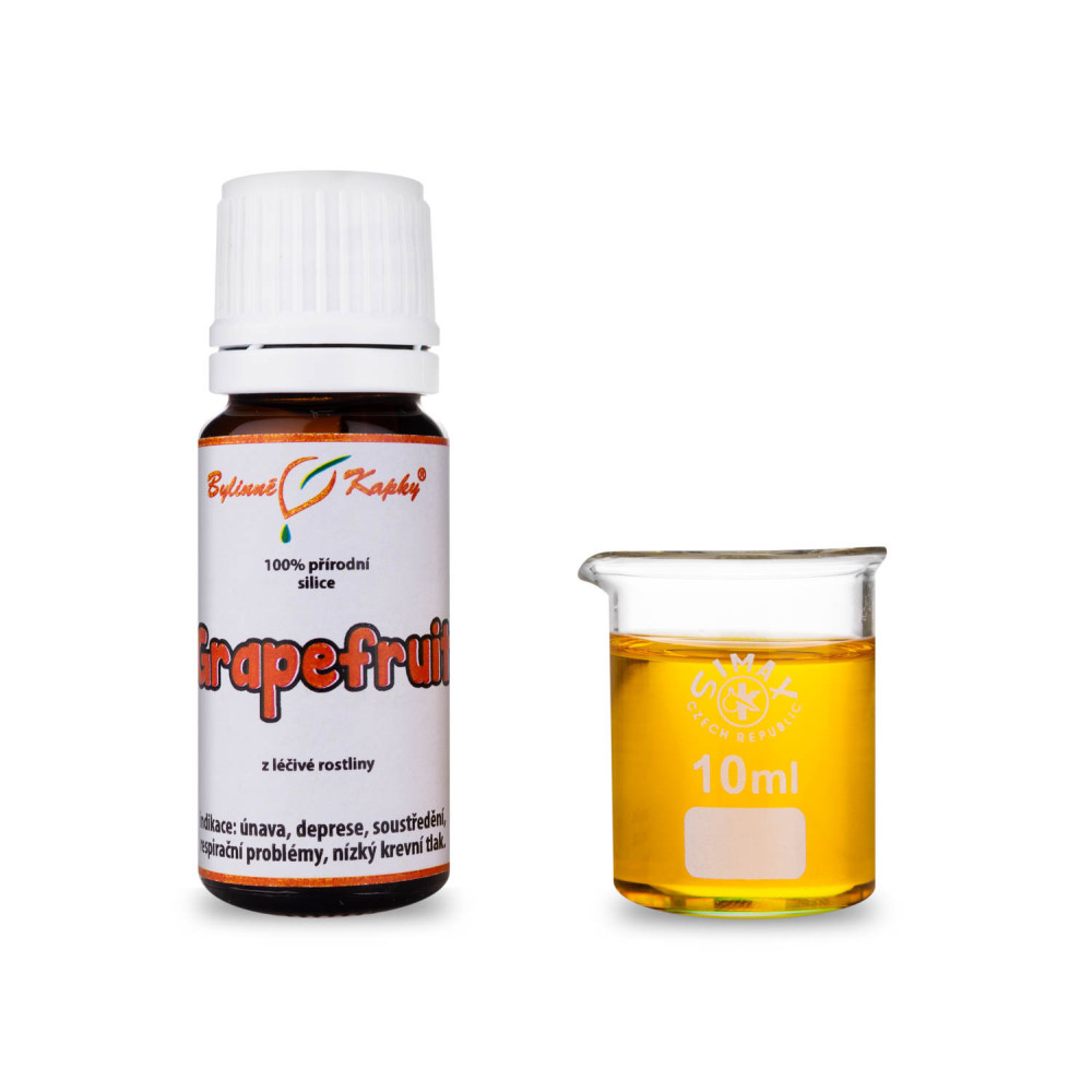 Grapefruit 100 % přírodní silice (směs éterických) olejů 10 ml - Bylinné Kapky