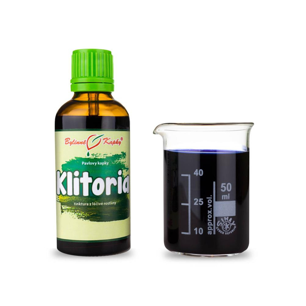 Klitoria tinktura 50 ml - Bylinné Kapky