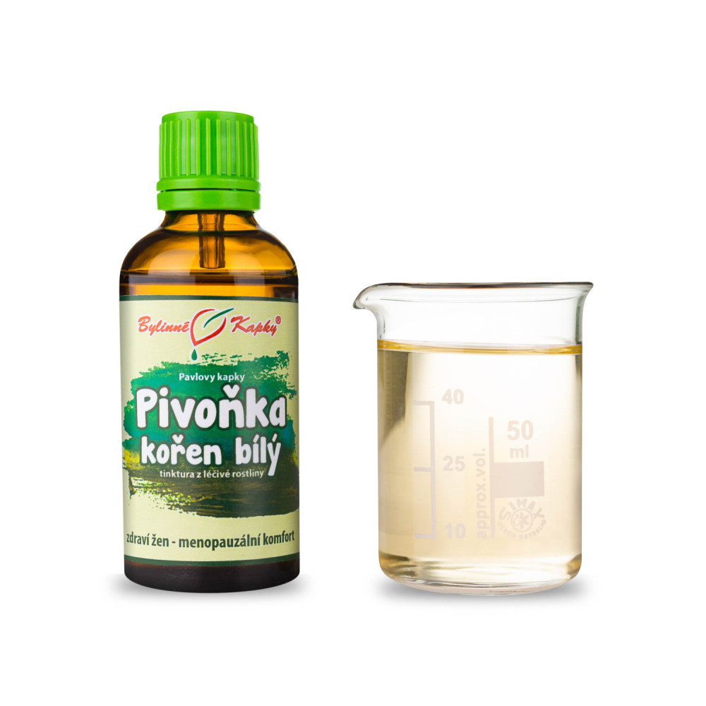 Pivoňka kořen bílý tinktura 50 ml - Bylinné Kapky