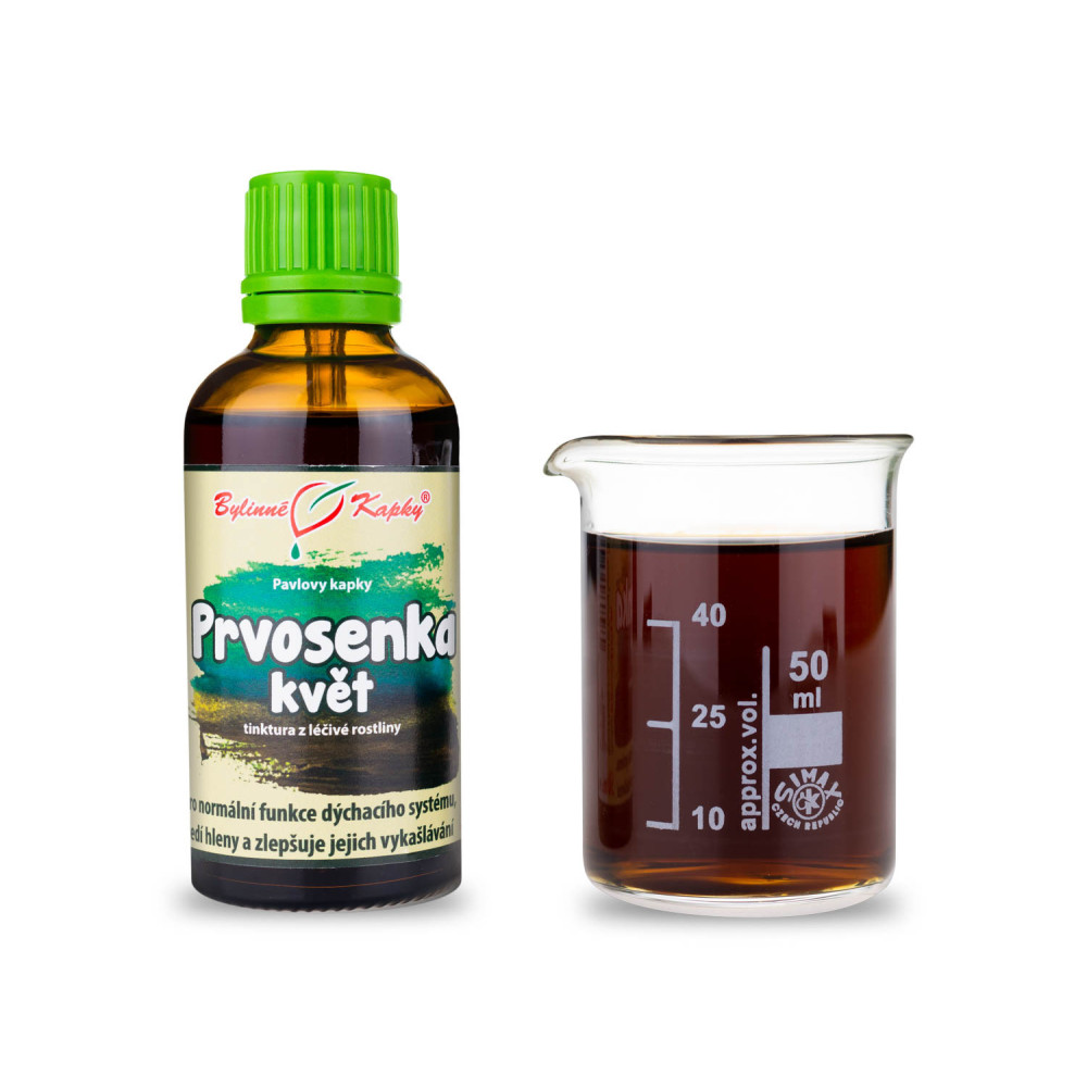 Prvosenka (petrklíč) květ tinktura 50 ml - Bylinné Kapky