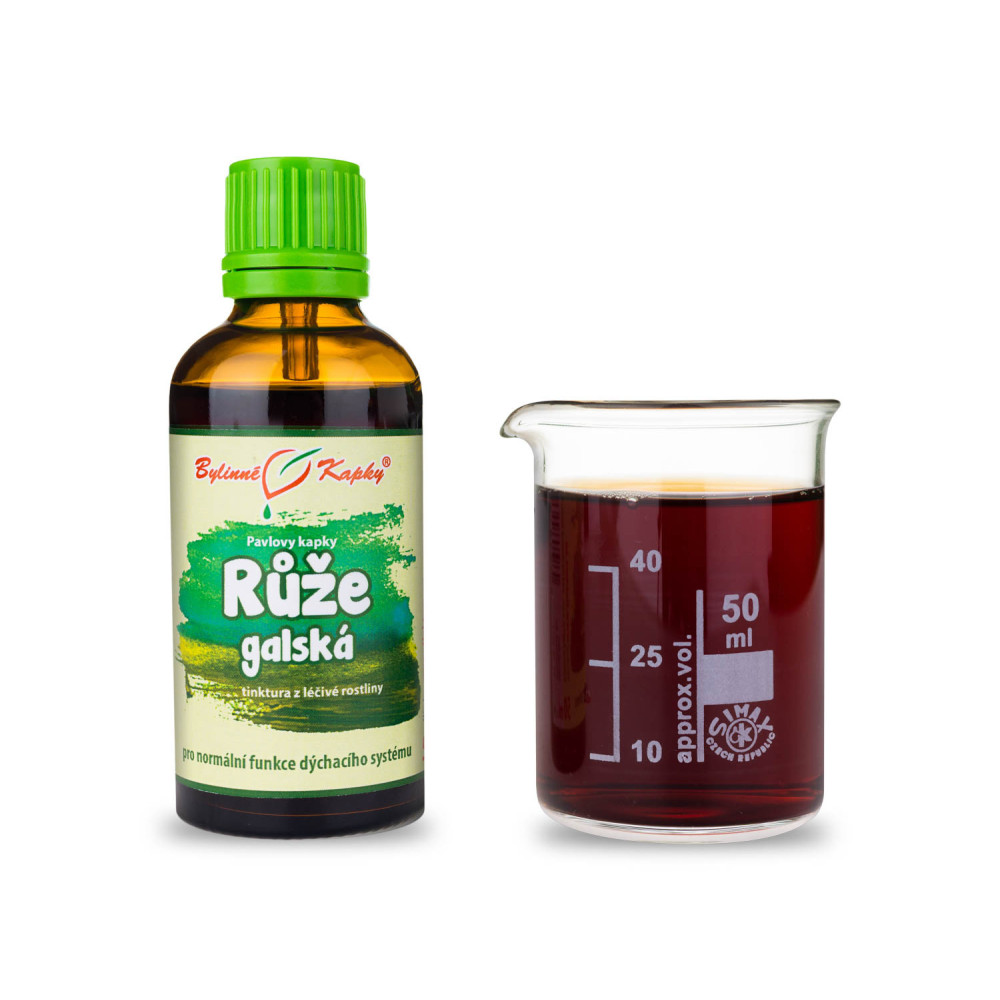 Růže galská tinktura 50 ml - Bylinné Kapky