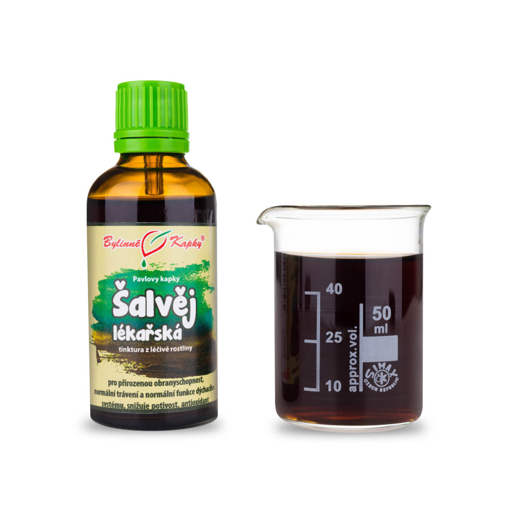 Šalvěj lékařská  tinktura 50 ml - Bylinné Kapky