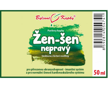 Žen-šen (ženšen) nepravý tinktura 50 ml - Bylinné Kapky