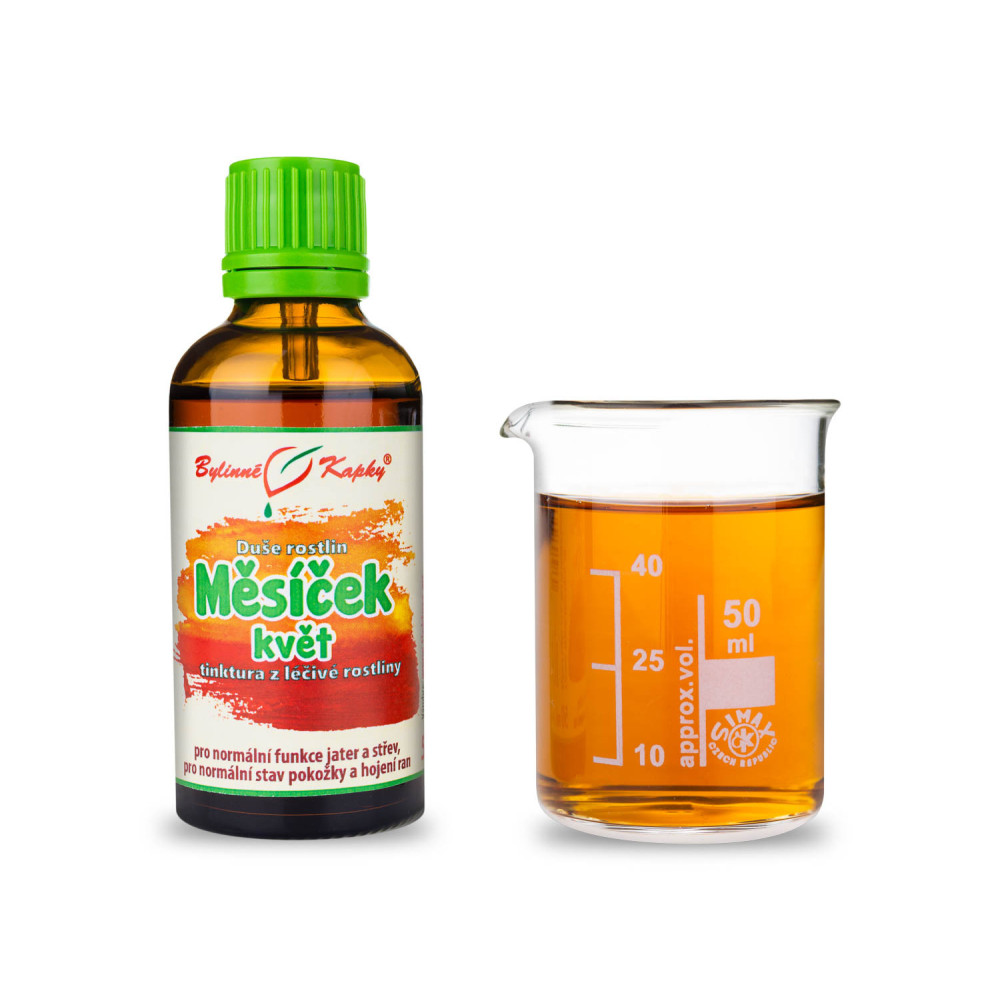 Měsíček květ kapky Duše rostlin tinktura 50 ml - Bylinné Kapky