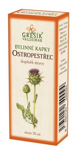 Ostropestřec kapky 50 ml - Grešík