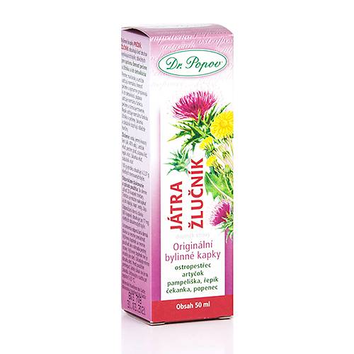 Játra – žlučník bylinné kapky 50 ml - Dr. Popov