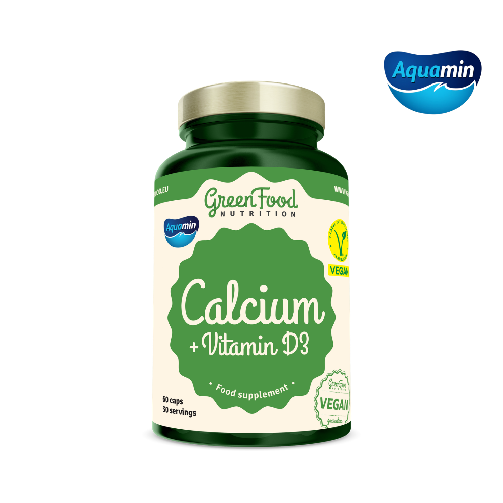 Vápník + Vitamin D3 60 kapslí  - GreenFood