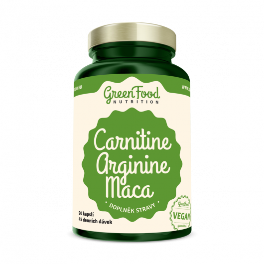 Carnitin+Arginin+Maca 90 kapslí - GreenFood