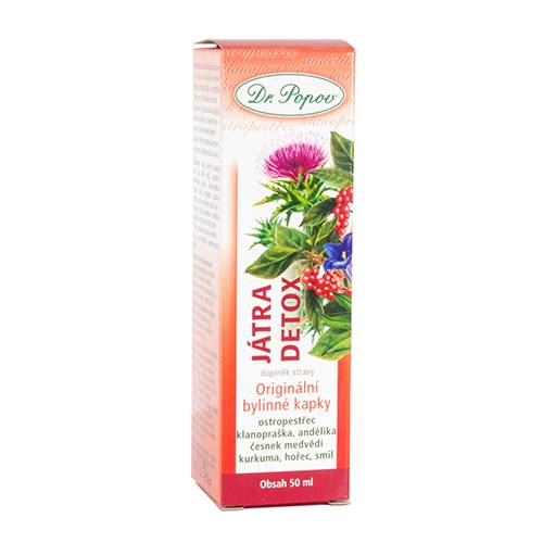 Játra detox bylinné kapky 50 ml - Dr. Popov