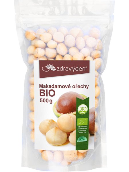 Makadamové ořechy BIO loupané 500g - Zdravý den