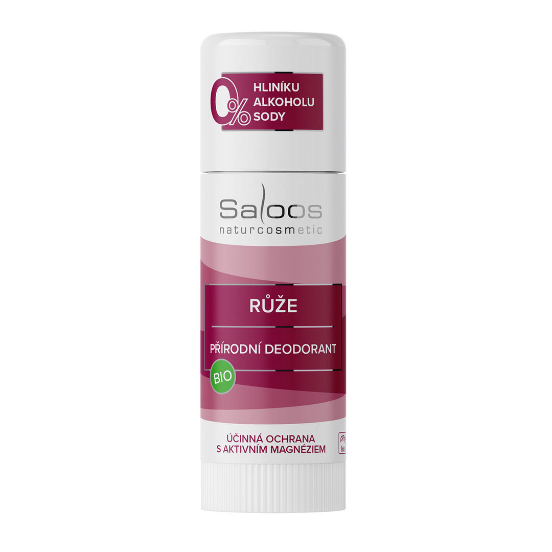 Růže BIO přírodní deodorant s ativním magnéziem 60g - Saloos